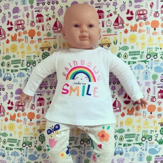 Rainbow theme baby clothes